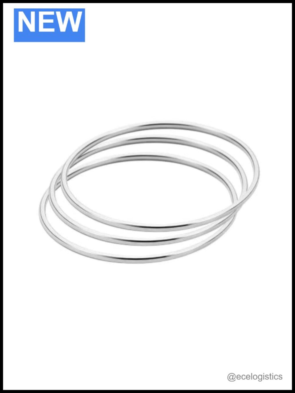 Stainless Steel Slide Bangle Bracelet Silver White Unisex